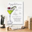  «Appletini Recipe» par Susan Ball, art mural sur toile, 18 po x 26 po