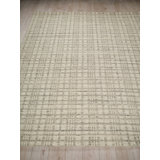 Desi hand-knotted Wool Light Silver Area Rug