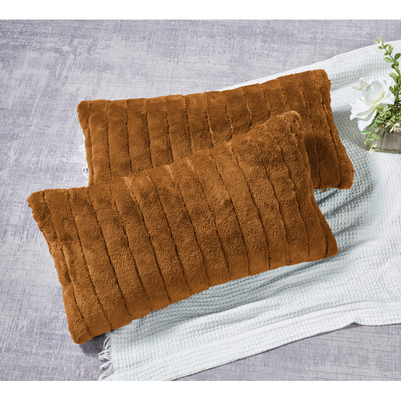 Super Mink Polyester Zip Pillow Cover, Honey Ginger