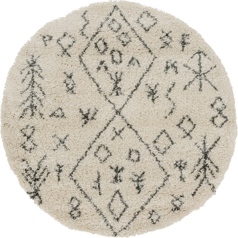 Southwestern Shag Area Rug, Round 152cm
