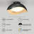 Adara Modern Flush Mount Ceiling Light Fixture, Black, Wood finish