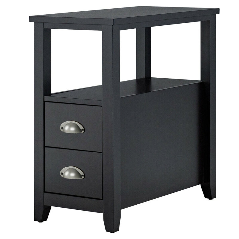 Trail 60cm W Manufactured Wood Bedside Table