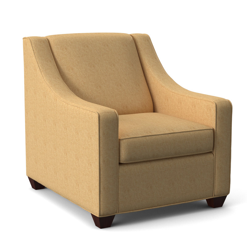 Fauteuil l 31 po Phillips, Acajou empire, Beige chameau Dorset