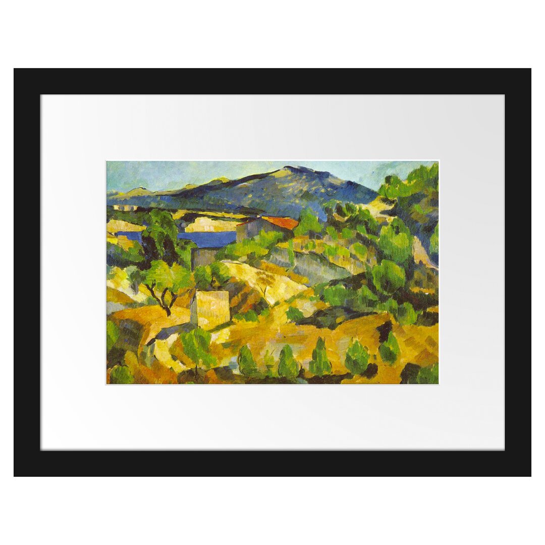 Gerahmter Kunstdruck Mountains in Provence von Paul Cezanne