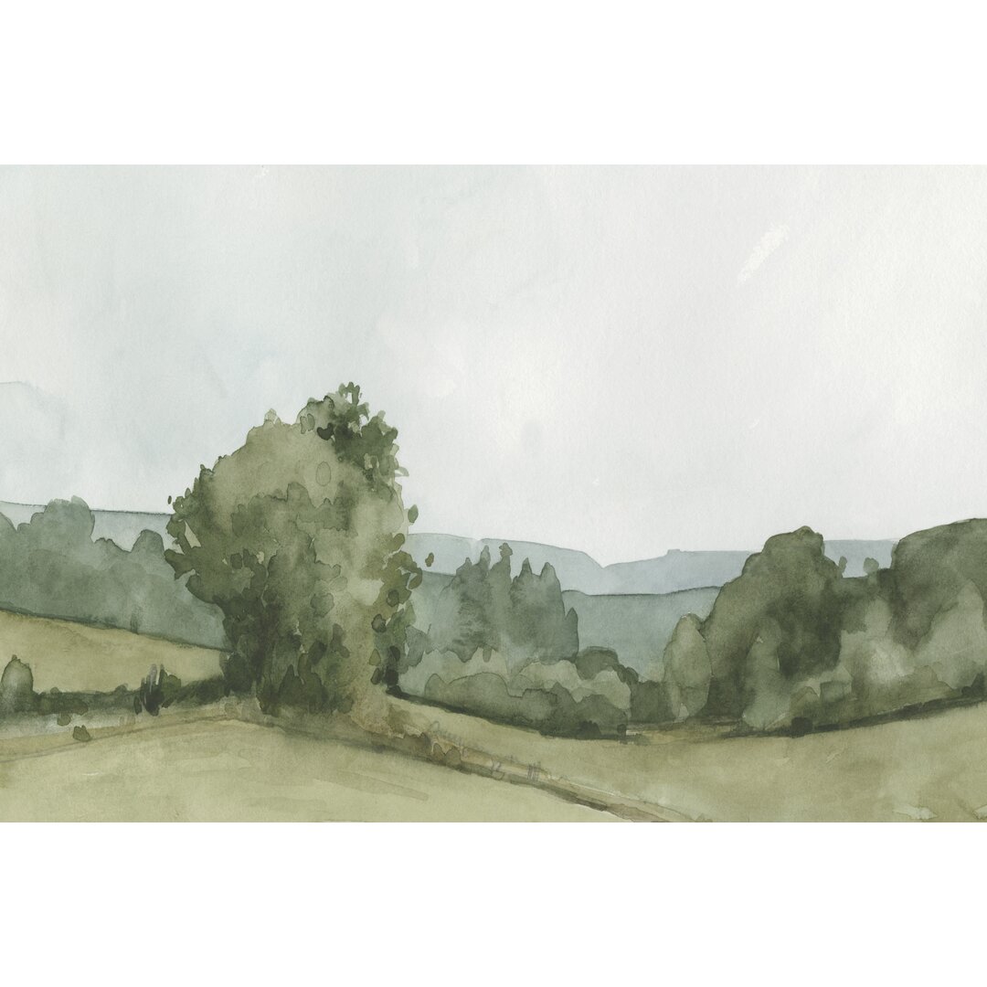 Leinwandbild Vintage Landscape Sketch I von Emma Caroline