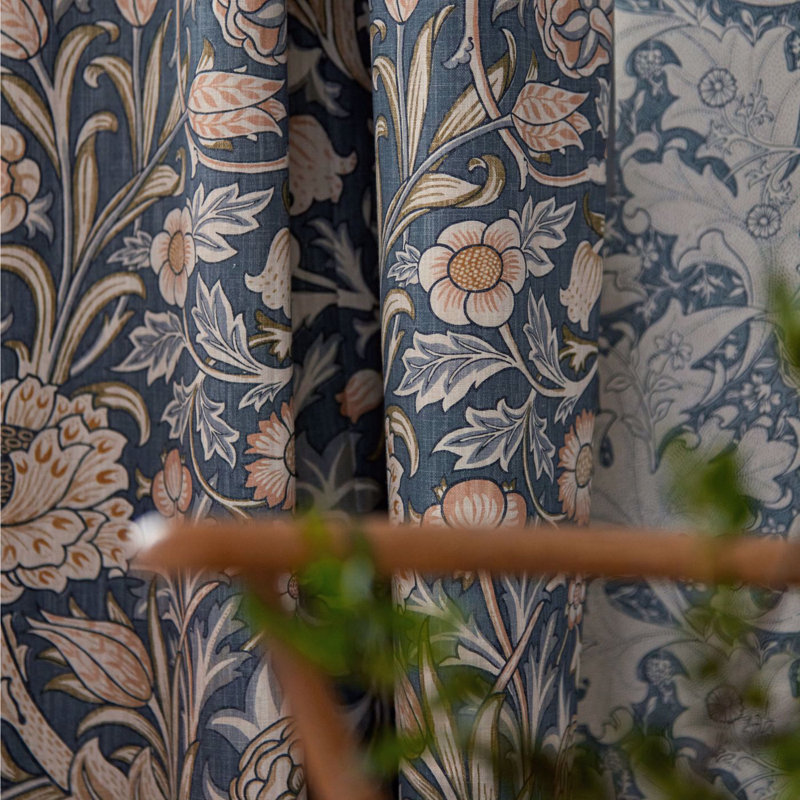 Emery Walker's House Trent Fabric, Madder/Webb's Blue