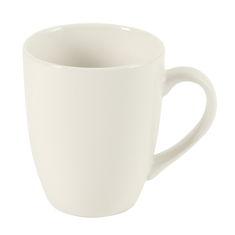 Ensemble de 12 tasses à café en porcelaine Gibson Home Great Essentials 12 onces pour café au lait, thé chaud, cappuccino, moka, espresso et cacao