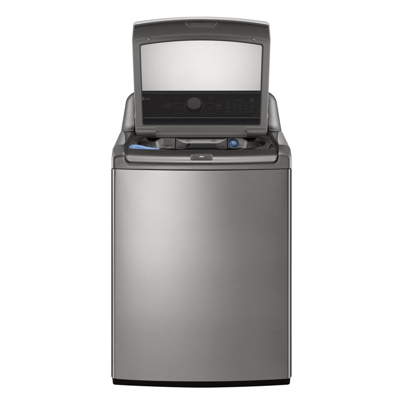 LG 5.5 cu. ft. Mega Capacity Smart Wi-Fi Enabled Top Load Washer with Turbowash3d Technology, Steel