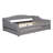 Upholstered Full XL Daybed with LED Lights and Trundle, Linen Platform Bed Frame, No Box Spring Needed-1048004840