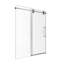 Porte de douche coulissante simple sans cadre de 44 à 48 po x H 76 po - Verre trempé transparent de 5/16 po (8 mm), conception à dérivation avec finition chromée-130134085