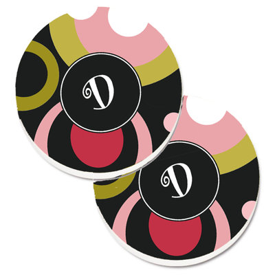 Ceramic Round 2 Piece Car Coaster Set