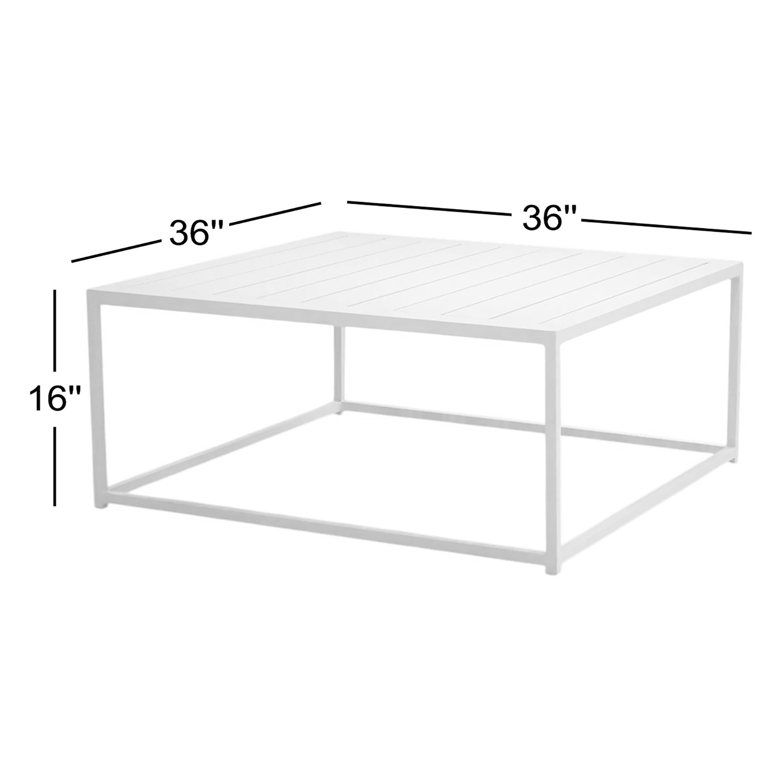 Marselia 36'' Outdoor Side Table, White