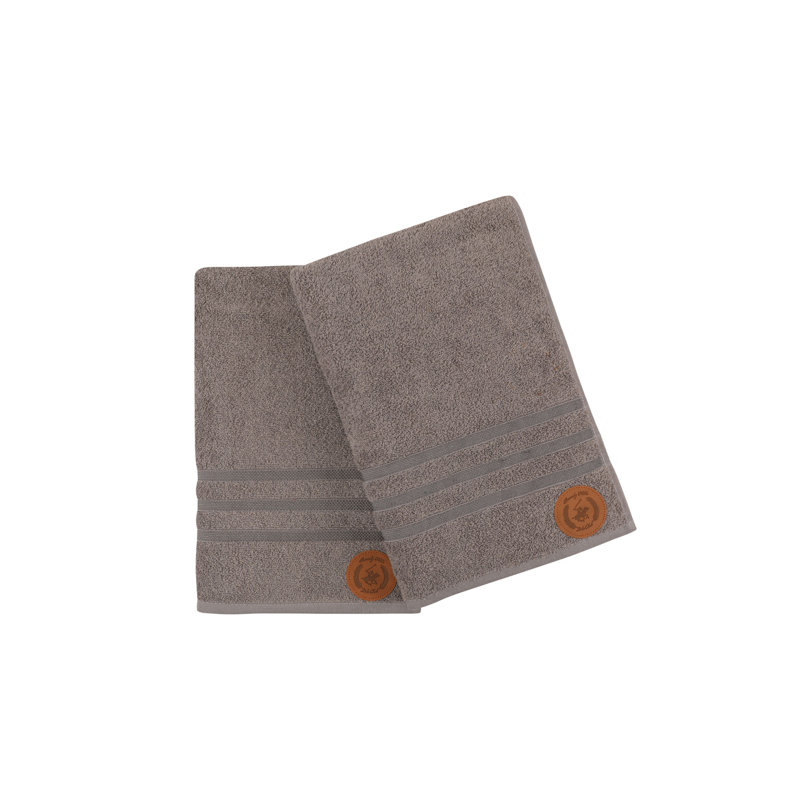 Serviette 100% coton, Gris, Serviettes de bain - paquet de 2