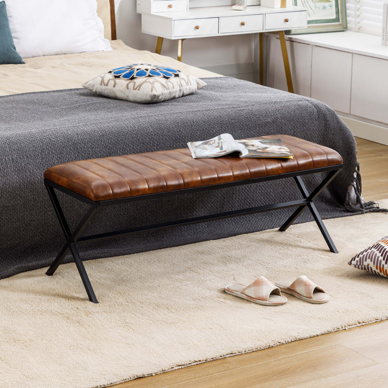 Gepolsterte Sitzbank, Yellowish Brown/Black