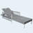Outdoor PE Rattan Chaise Lounge Wicker Patio Recliner 6-Position Adjustable Armrests Thick Cushion Iron Frame Poolside Deck Grey