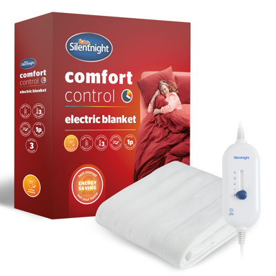 Silentnight Comfort Control Electric Blanket - Ultra Fast Heat up and LED Controller Under Blanket