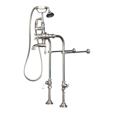 Thermostatic Freestanding Tub Filler with Hand Shower Faucet supply lines by Strom Living