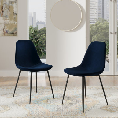 Chaise de salle à manger en velours Kody Performance