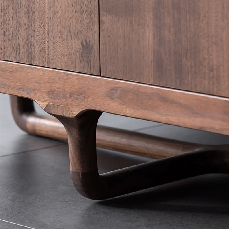 walnut solid wood TV cabinet