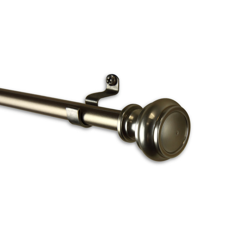 Tringle à rideaux simple Mojica, 28 po-48 po, Nickel satiné