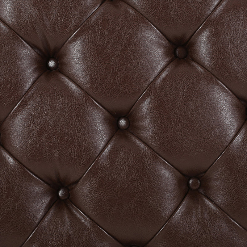 ROUND OTTOMAN, Dark Brown