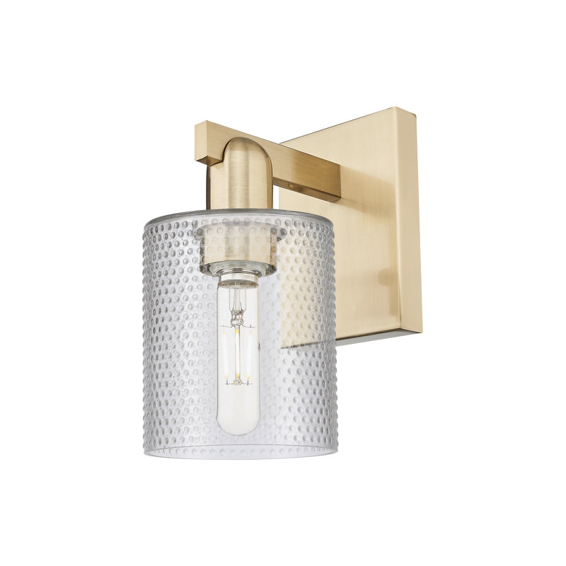 Leilani Steel Armed Sconce, Transparent/bronze