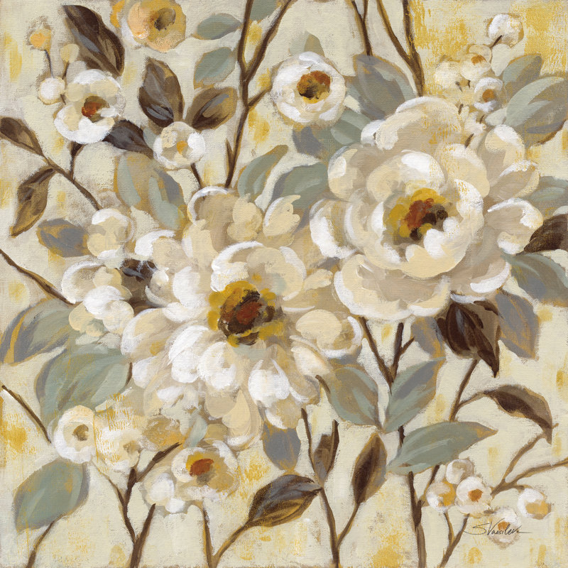 Golden Nature by Silvia Vassileva - Wrapped Canvas Painting, 30cm H x 30cm W