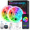 32.8 ft Smart Wi-Fi RGB LED Strip Lights with Remote & App Control, Cuttable for Custom Lighting, Multicolor Ambience