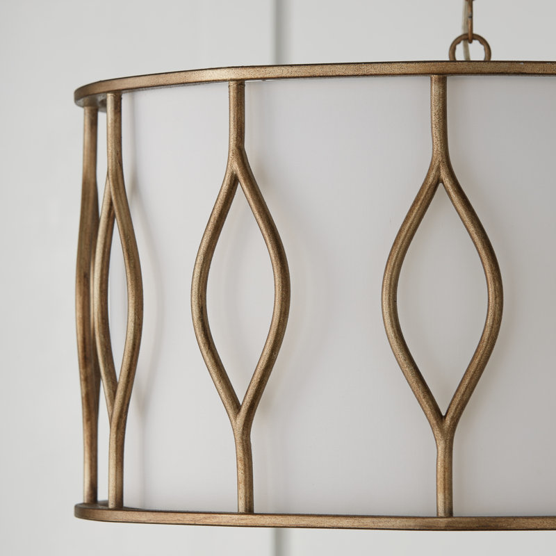 Cohen 4 - Light Gold Drum Pendant