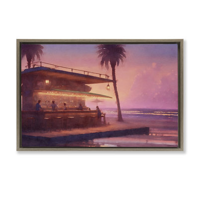  Toile flottante encadrée «Vivid Tropical Sunset» par Noah Bay