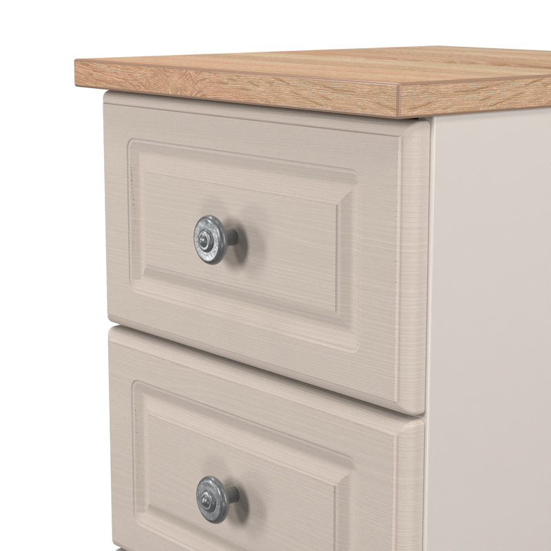 Arpelar 37cm W Manufactured Wood Bedside Table, Beige