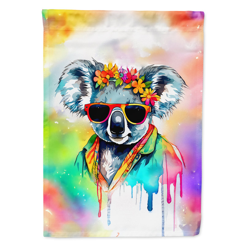 Drapeau de maison de koala hippie