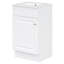 Meuble-lavabo 18 po avec lavabo, meuble-lavabo avec tablette de porte et tablette réglable, blanc
