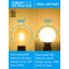 Ampoule DEL globe G25 4,5 W (équivalent 60 W), ampoule ronde à intensité variable pour salle de bain, ampoule DEL Edison, 500 lm, blanc chaud 2 700 K, certifiée UL, culot E26-131134562