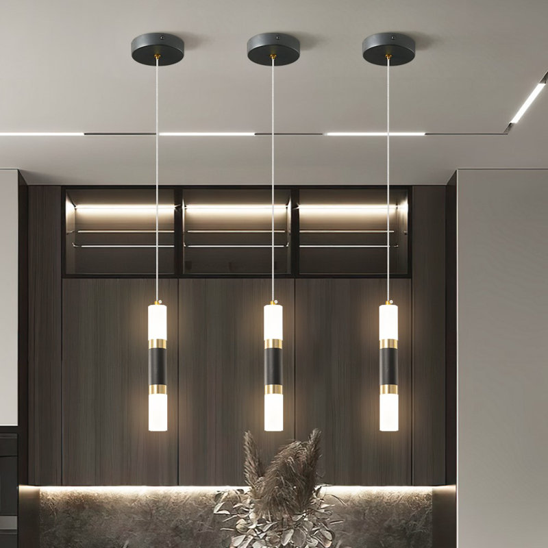 Luminaire suspendu cylindrique à DEL Santucci, 3 lumières