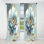 Rideau occultant Chic Blue Blooming Flower IV - Floral
