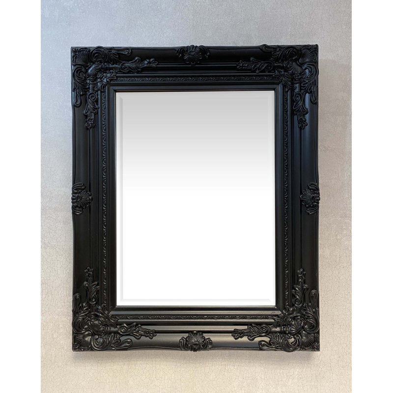 Jiminez Lightweight Hardwood Rectangle Mirror, Black