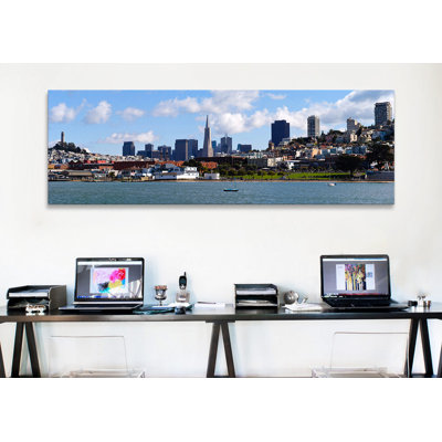 " City at The Waterfront, Coit Tower, Telegraph Hill, San Francisco, California " Print