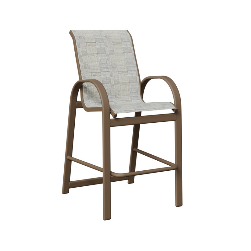 Chaise de bar Cazares, Argile, Solido Luxe