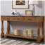 63-inch long wooden TV cabinet with 3 drawers and 1 base, suitable for entryway corridors, easy to assemble, thick sofa table (brown)-1919376262