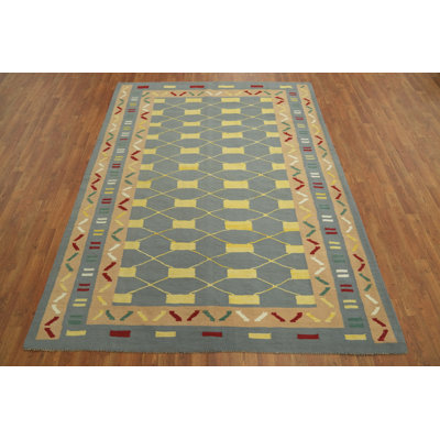 Wool Trellis Kilim Oriental Area Rug 6x8