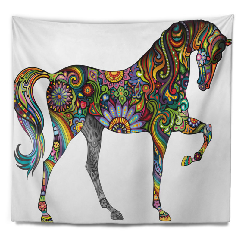 Tapisserie de cheval gai Animal, H 50 po x l 60 po