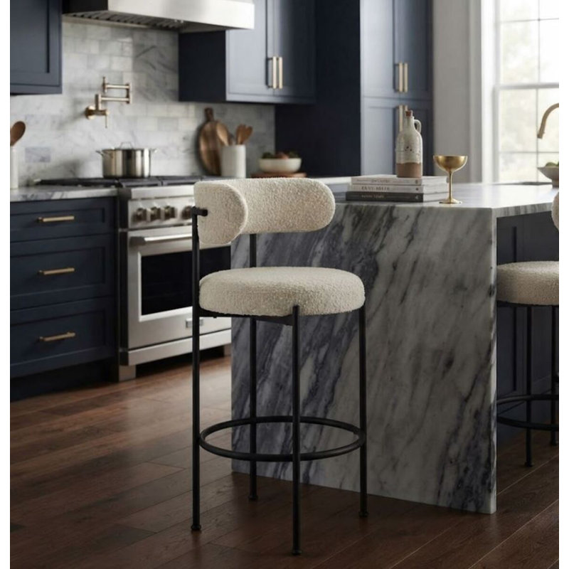 Olivia Boucle Stool