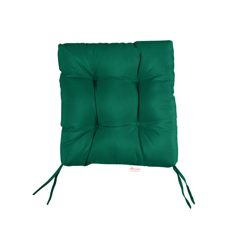 Sunbrella Outdoor 3'' Barstool Seat Cushion, 19" W x 19" D, Canvas Forest Green