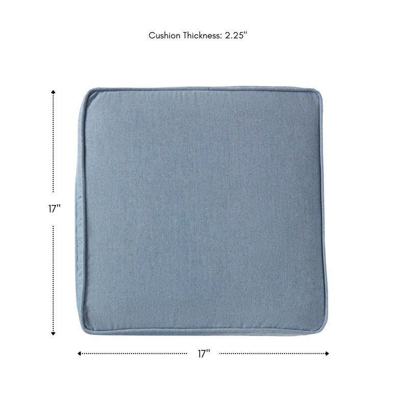 Sunbrella Outdoor Dining Chair Seat Pad, Spectrum Denim