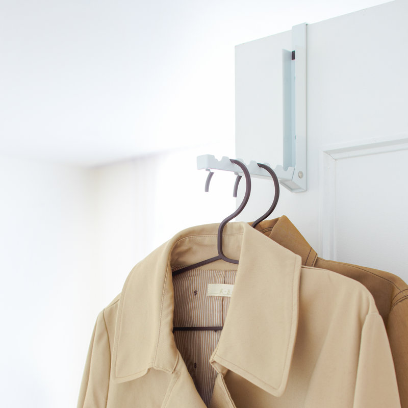 Yamazaki Home Over The Door Hooks Folding Hanging Coat Rack