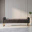 Banc rembourré avec accoudoirs et pieds dorés pour la chambre à coucher et le salon