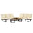 Outdoor Sectional Sofa Set Patio Conversation Set Patio Seating Group Outdoor Daybed with Adjustable Reclining Seats for Backyard, Poolside and Balcony,Beige