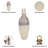 Decorative Glass and Metal Jar with Aluminum Sculptural Lid and Modern Glam Design-925435874