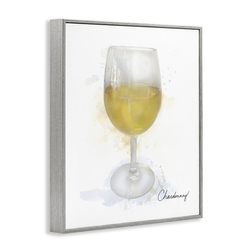 Chardonnay moderne en verre, estampe numérique, conception par Matthew Piotrowicz, Estampe numérique Farmhouse